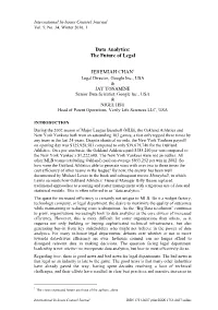 Data Analytics: the Future of Legal JEREMIAH CHAN1
