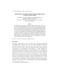 Estimation, Carbon Stock, Sylhet Basin Soils