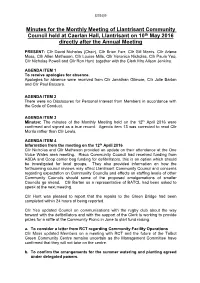 May Monthly Minutes