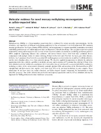 Molecular Evidence for Novel Mercury Methylating Microorganisms in Sulfate-Impacted Lakes