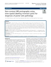 Non-Contrast MR Portography Using Time-Spatial Labeling Inversion