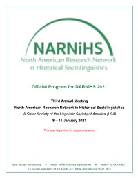 Official Program for Narnihs 2021