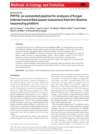 PIPITS: an Automated Pipeline for Analyses of Fungal Internal Transcribed Spacer Sequences from the Illumina Sequencing Platform