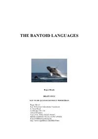 The Bantoid Languages