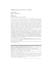 Adding Nesting Structure to Words
