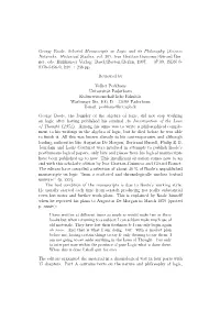 George Boole. Selected Manuscripts on Logic and Its Philosophy (Science Networks