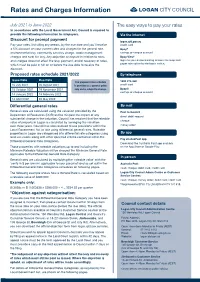 Rates and Charges Information July 2021 to June 2022