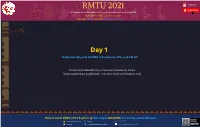 RMTU 2021 Downloadable Schedule