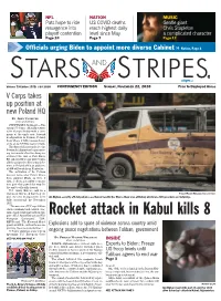 Rocket Attack in Kabul Kills 8 Port of U.S