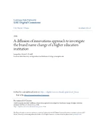 A Diffusion of Innovations Approach to Investigate the Brand Name Change