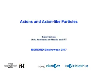 Axions and Axion-Like Particles