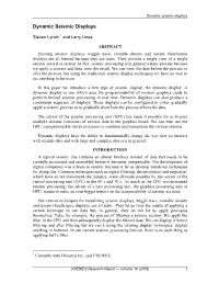 Dynamic Seismic Displays