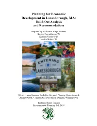 Planning for Economic Development in Lanesborough, MA: Build-Out Analysis and Recommendations