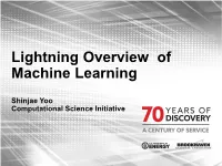 Shinjae Yoo Computational Science Initiative Outline