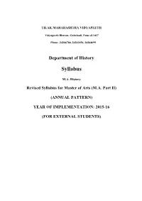 History Part II 2015 Revised Syallabus