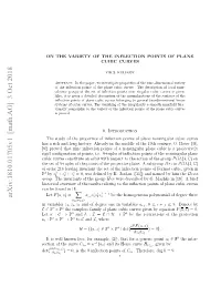On the Variety of the Inflection Points of Plane Cubic Curves