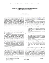 Robust User Identification Based on Facial Action Units Unaffected By