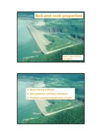 Soil and Rock Properties