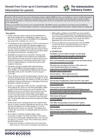 Vaxxed: from Cover-Up to Catastrophe (2016) Information for Parents