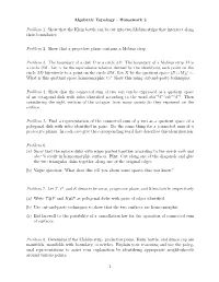Algebraic Topology - Homework 2