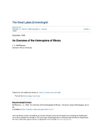 An Overview of the Heteroptera of Illinois
