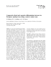 Comparative Floral and Vegetative Differentiation Between Two