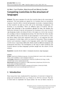 Competing Iconicities in the Structure of Languages