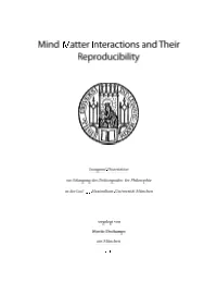 Mind-Matter Interaction and Their Reprodcibility
