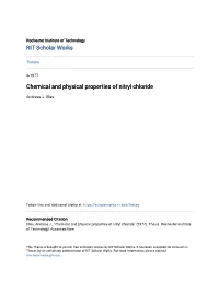 Chemical and Physical Properties of Nitryl Chloride