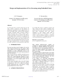 Design and Implementation of Live Streaming Using Embedded Linux