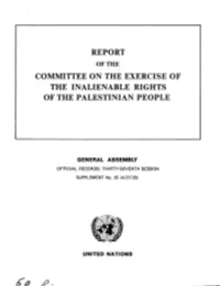 Report Committee on the Exercise of the Inalienable