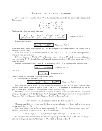 Some Key Facts About Transpose