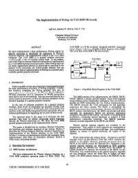 The Implementation of Prolog Via VAX 8600 Microcode ABSTRACT