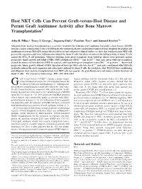 Transplantation Antitumor Activity After Bone Marrow Graft-Versus-Host