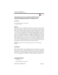 Universal Common Ancestry, LUCA, and the Tree of Life: Three Distinct Hypotheses About the Evolution of Life