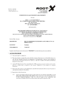 Conditions of Sale for Immovable Property