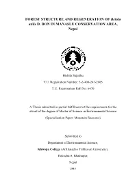 FOREST STRUCTURE and REGENERATION of Betula Utilis D
