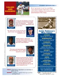 Jackie Robinson's Nine Values