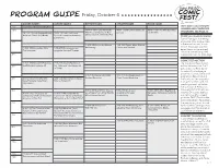 PROGRAM GUIDE Friday, October 4