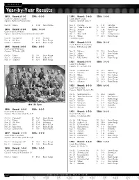 Year-By-Year Results