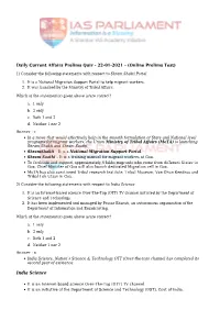 1) Consider the Following Statements with Respect to Shram Shakti Portal
