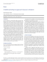 A Textile Workshop to Approach Classical Civilisation