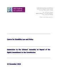 Centre for Disability Law and Policy Submission to the Citizens