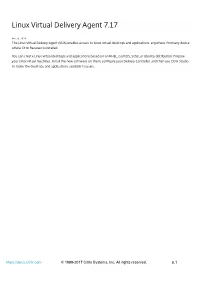 Linux Virtual Delivery Agent 7.17