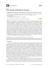 New Trends in Bio-Based Aerogels