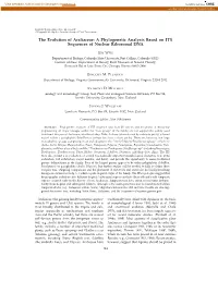 The Evolution of Araliaceae: a Phylogenetic Analysis Based on ITS Sequences of Nuclear Ribosomal DNA