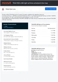 TRAX RED LINE Light Rail Time Schedule & Line Route
