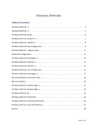 Windows Defender