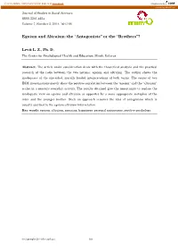 Egoism and Altruism: the “Antagonists” Or the “Brothers”?