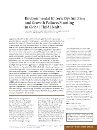 Environmental Enteric Dysfunction and Growth Failure/Stunting In